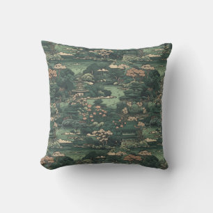 Coussin Jardin japonais coloré