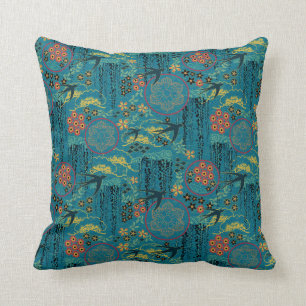 Coussin Jardin japonais dans Teal