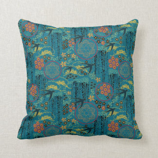 Coussin Jardin japonais dans Teal