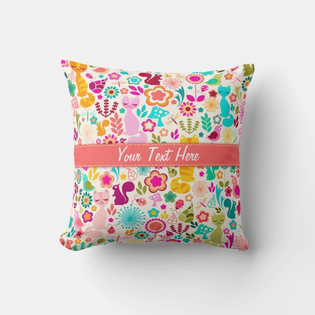 Coussin Jardin Kitty (Recto)