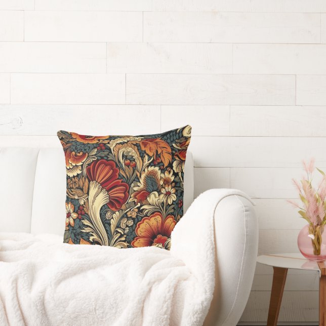 Coussin Jardin médiéval motif floral (Canapé)