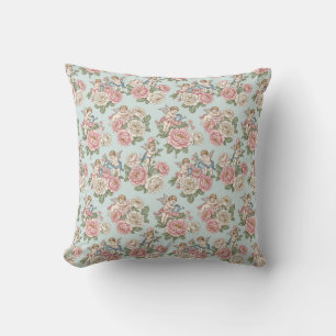 Coussin Jardin Romantique aux Roses de Style Rococo Reviva