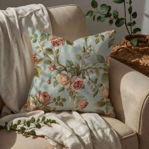 Coussin Jardin Romantique de Roses Anciennes