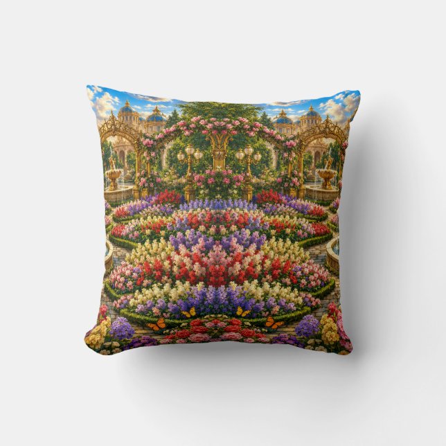 Coussin Jardin royal enchanté  (Recto)