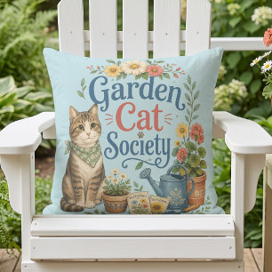 Coussin Jardin Société Féline Cottagecore Florales