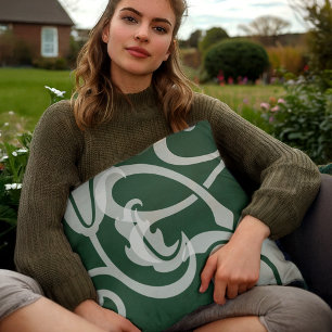 Coussin Jardin vert Abstrait