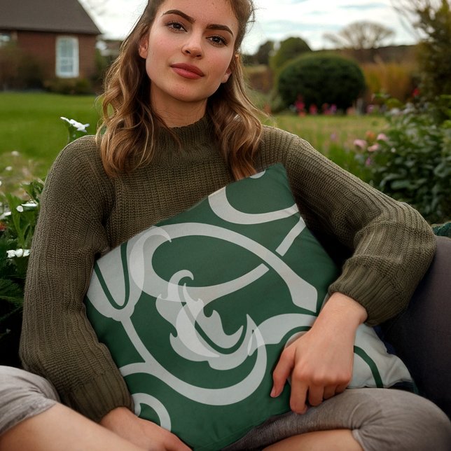 Coussin Jardin vert Abstrait (Créateur téléchargé)
