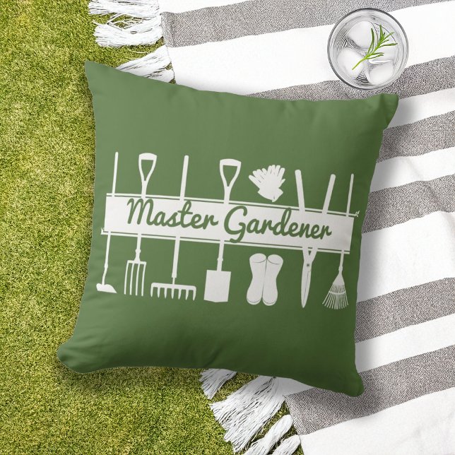 Coussin Jardinier Maître Moderne de la Forêt Verte (Créateur téléchargé)