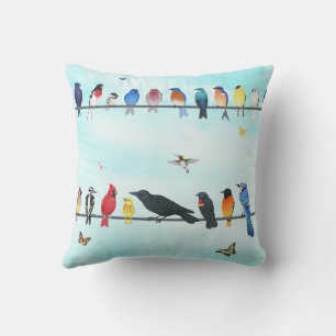 Coussin jardins sur une ligne de papillons