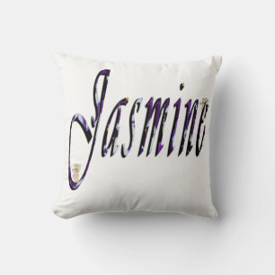 Coussin Jasmin, Nom, Logo, Poussin Blanc.