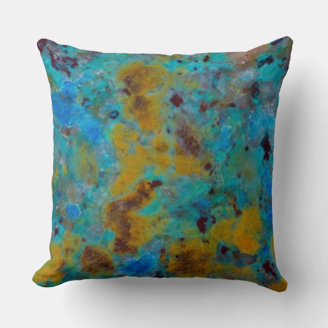 Coussin Jasper Chrysocolla Bleu Tacheté (Recto)