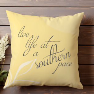Coussin Jaune Amusant Élégant Pace Sud Ensoleillé Pil Exté