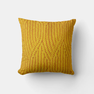 Coussin Jaune : Arrière - plan de surface textile.