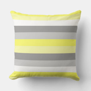 Coussin Jaune, blanc et gris Trappe lancer l'oreiller