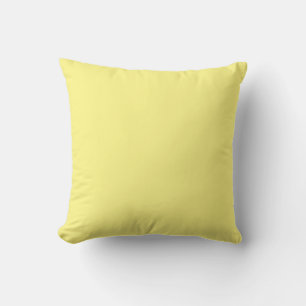 Coussin jaune citron, couleur solide,