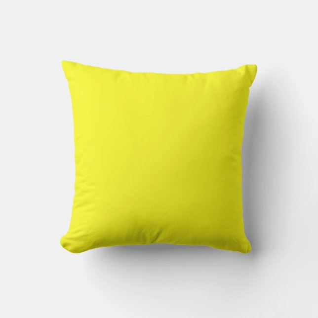 Coussin Jaune Clair Uni (Recto)