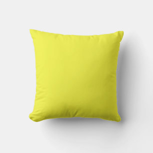 Coussin Jaune clair uni et solide