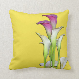 Coussin Jaune de bouquet de zantedeschia