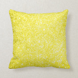 Coussin Jaune de parties scintillantes