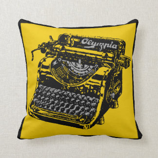 Coussin jaune et noir Vintage