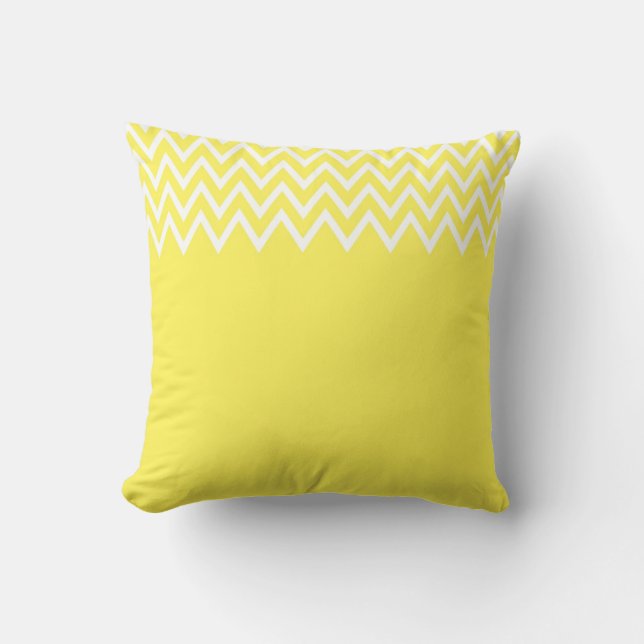 Coussin jaune et vert de zigzag (Recto)