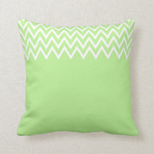 Coussin jaune et vert de zigzag