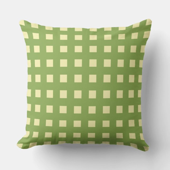 Coussin Jaune et vert Plaid été (Recto)