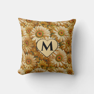 Coussin Jaune floral jaune tournesol jaunes marguerites