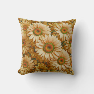 Coussin Jaune floral jaune tournesol jaunes marguerites