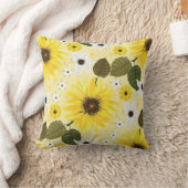 Coussin Jaune floral tournesol (Couverture)