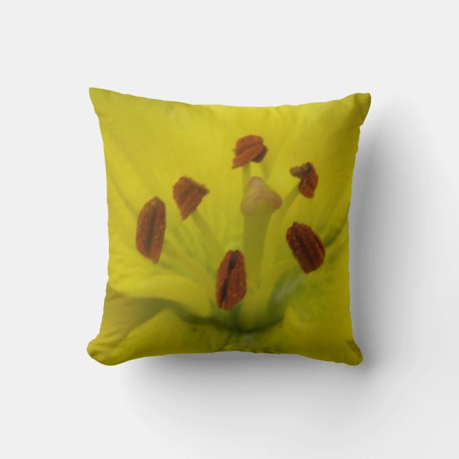 Coussin jaune Lily (Recto)