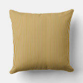 Coussin Jaune moutarde à rayures à petits carreaux (Verso)