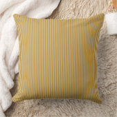 Coussin Jaune Moutarde Rayure À Tiques (Couverture)