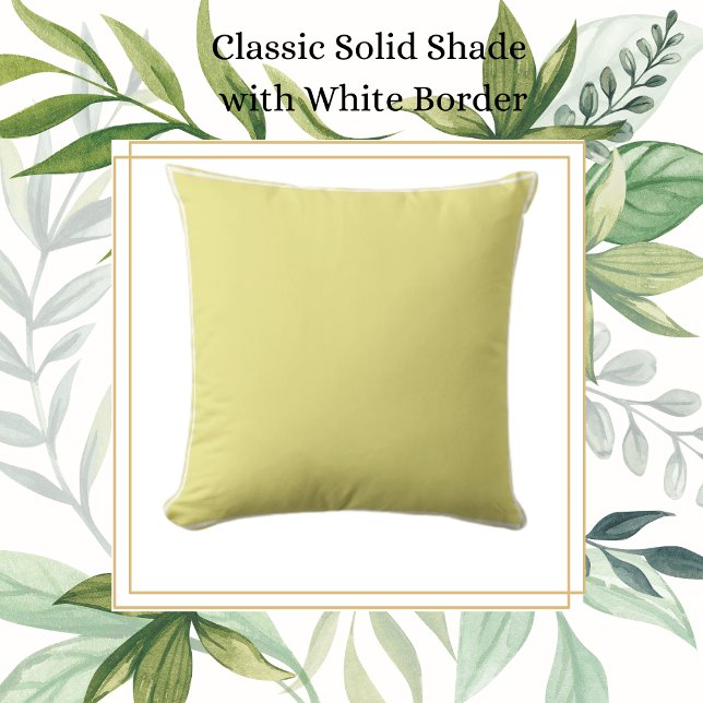 Coussin Jaune pâle classique avec finition blanche (Créateur téléchargé)