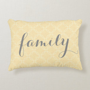 Coussin jaune pâle d'accent de bagout de cercle d