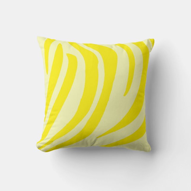coussin jaune poster de animal (Recto)