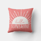 Coussin Jaune Simple Moderne Hello Sunshine (Verso)