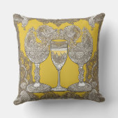 Coussin Jaune sur l'art de Lace AI (Verso)