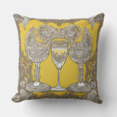 Coussin Jaune sur l'art de Lace AI (Recto)