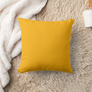 Coussin Jaune Verge d'Or Automne Couleur Uni