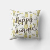 Coussin Jaune vert et or PINEAPPLE HEUREUX ÉTÉ (Verso)