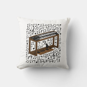 Coussin Jazz Organ Musical Notes, Organist Music Teacher