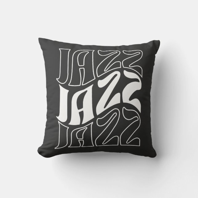 Coussin Jazz Wordmark Gras Contour  (Recto)