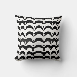Coussin Jazzy Black and White Meling Zebra Stripes