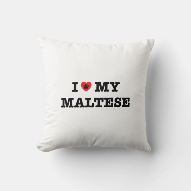 Coussin J'Coeur Mon Maltais (Recto)