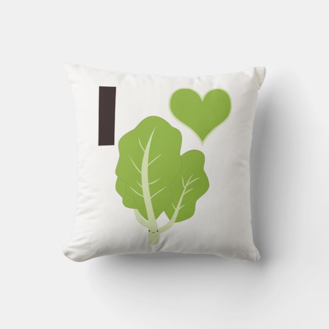 Coussin Je coeur Kale (Recto)