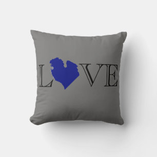 Coussin Je coeur Michigan, conception de Great Lake