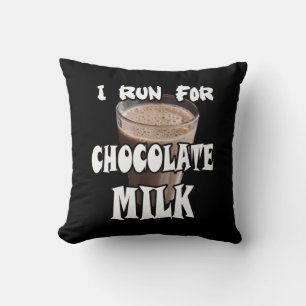 Coussin Je cours pour le lait chocolaté Running