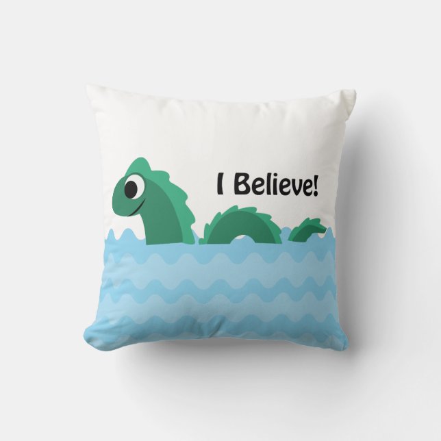 Coussin Je crois le champion le monstre de Champlain de (Recto)