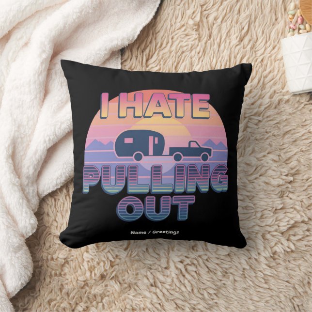 Coussin Je déteste sortir la drôle conception de camping-c (Couverture)